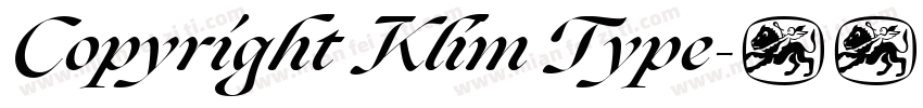 Copyright Klim Type字体转换
